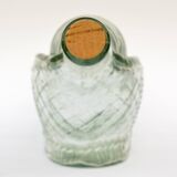 Old molded glass wine decanter
