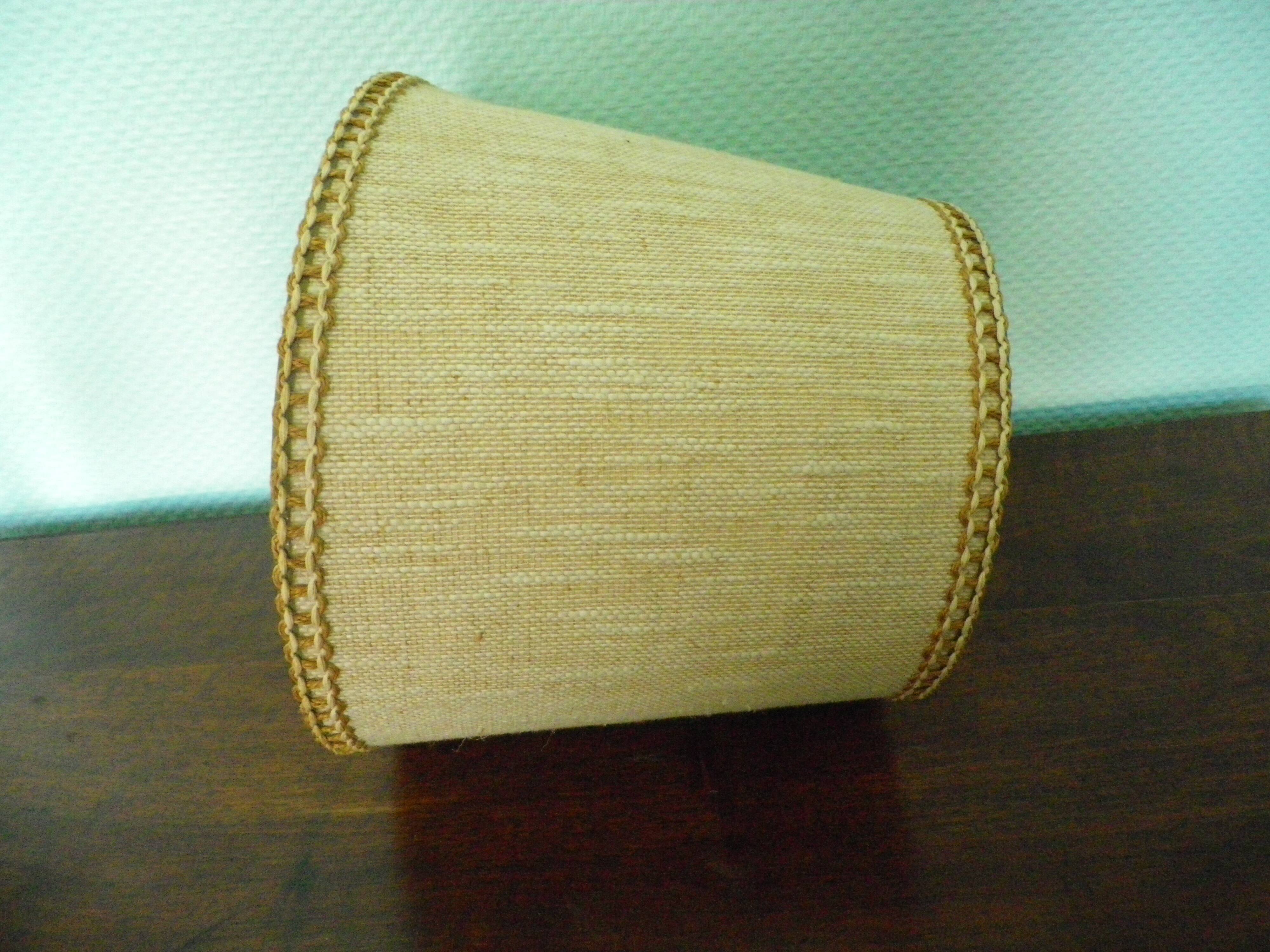 Wooden Desk Lamp with Geometric Design and Fabric Shade, France