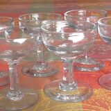 9 engraved crystal glasses