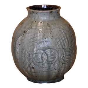 Vase céramique signé