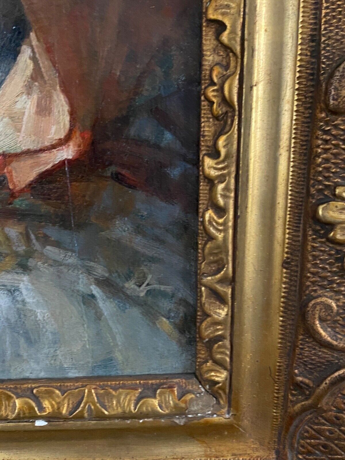 Oil on panel by Alexandre-Jacques Chantron 1882 portrait of a woman