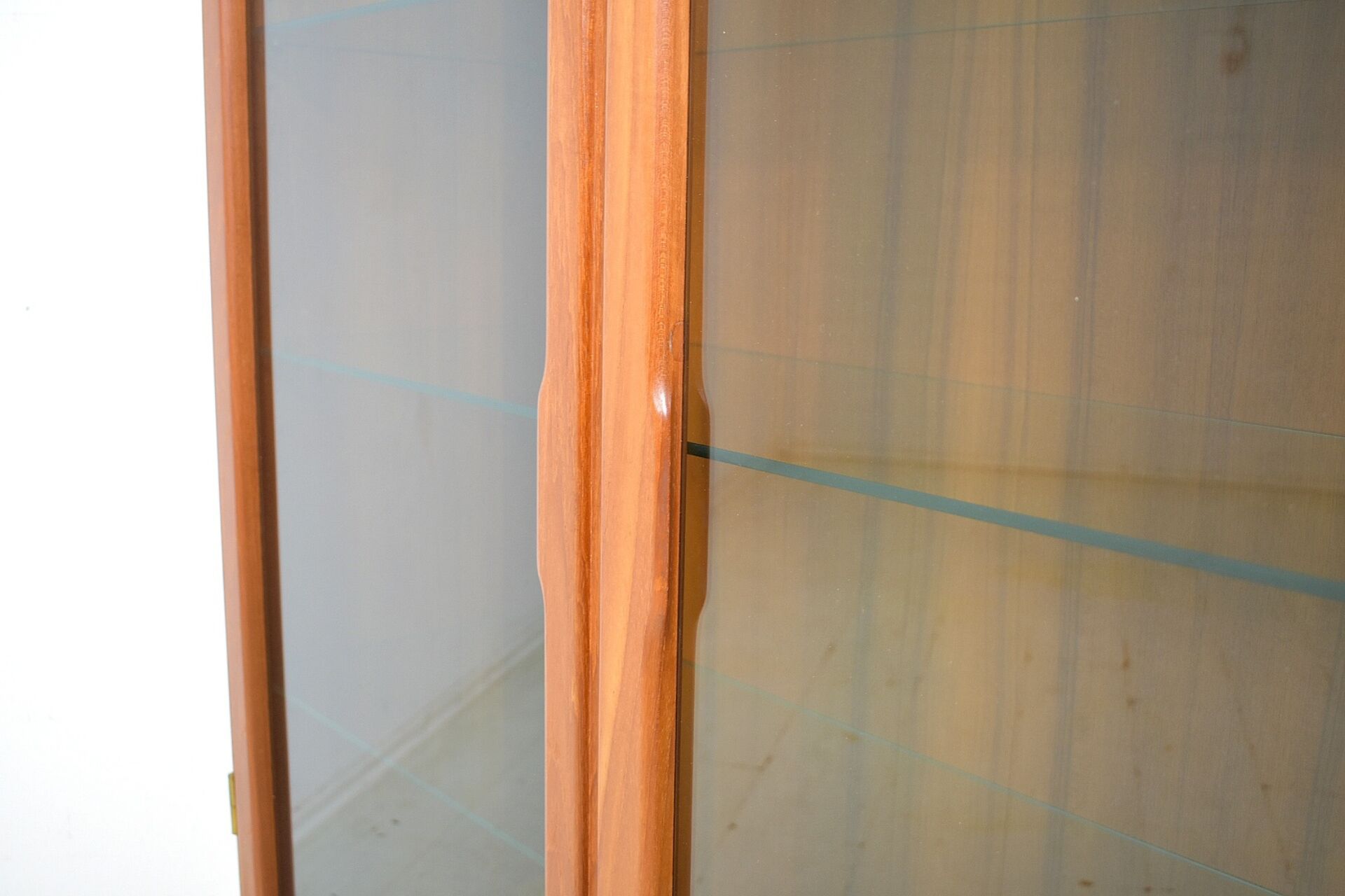 Danish solid teak display cabinet 1960s Scandinavian vintage