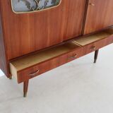 Vintage sideboard, high board, teak, 60's