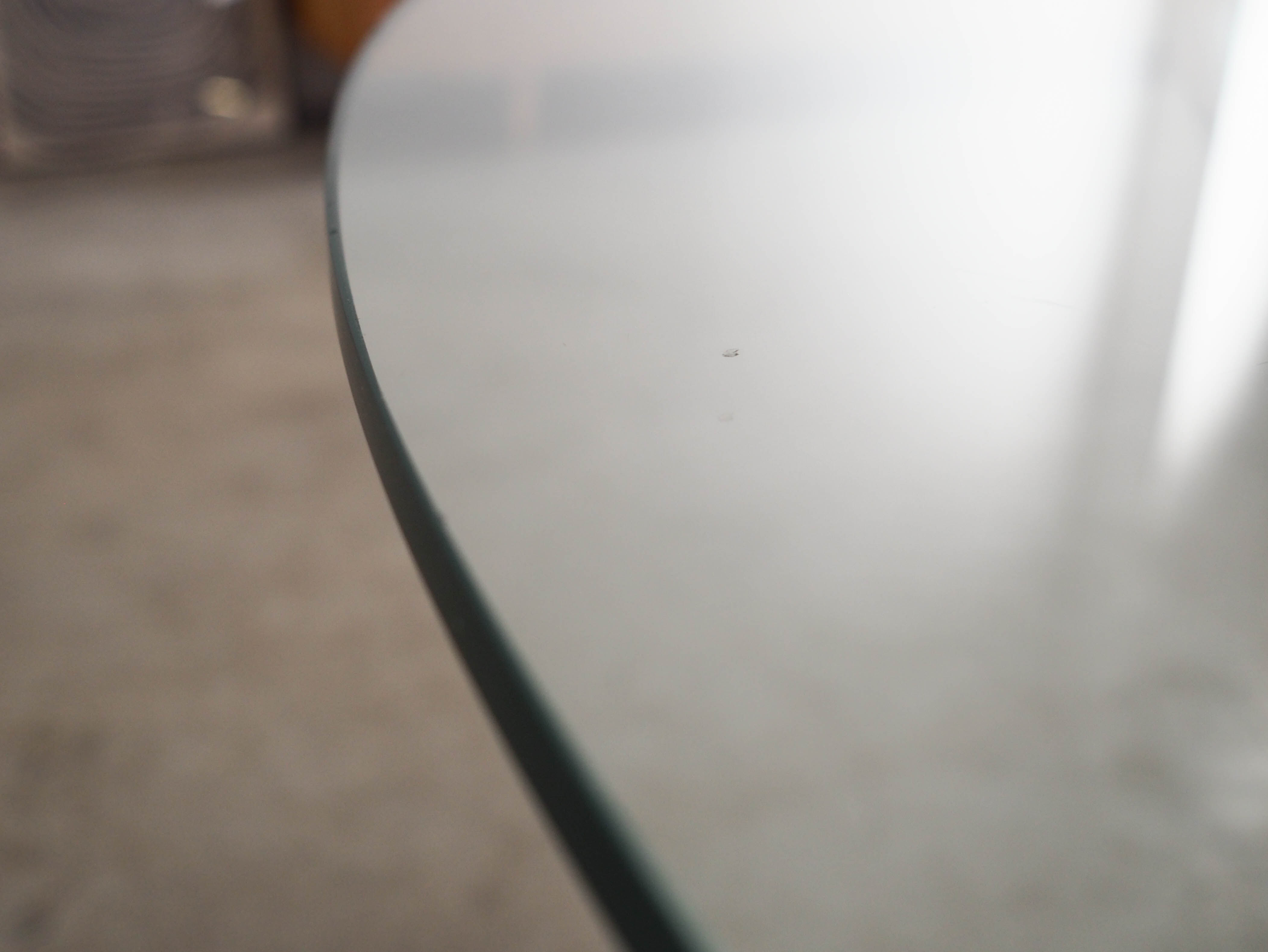 Glass table, Italian design, 1970s, manufactured by Gastone Rinaldi