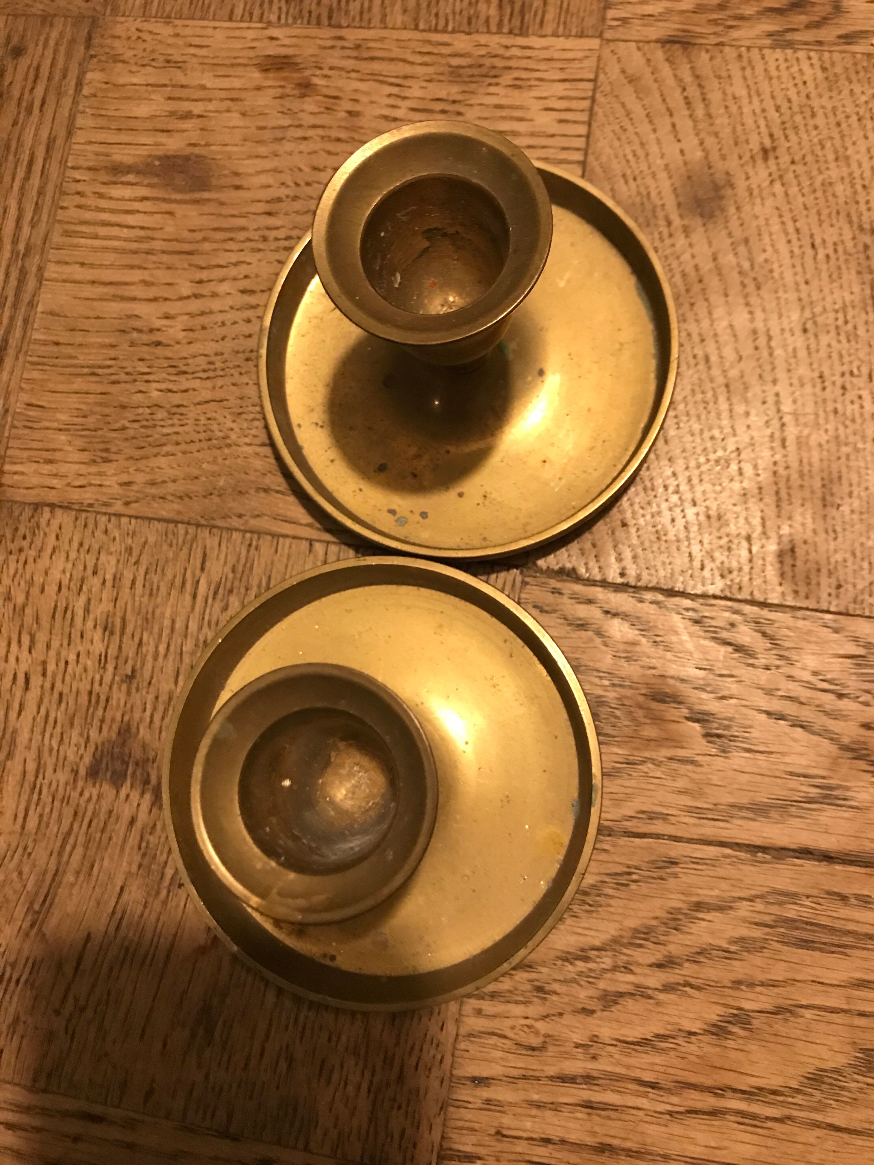 Brass candlestick duo