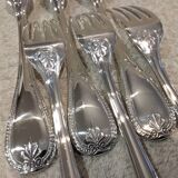 6 silver-plated table forks by Christofle Malmaison