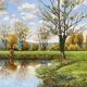 Green landscape signed in 1998