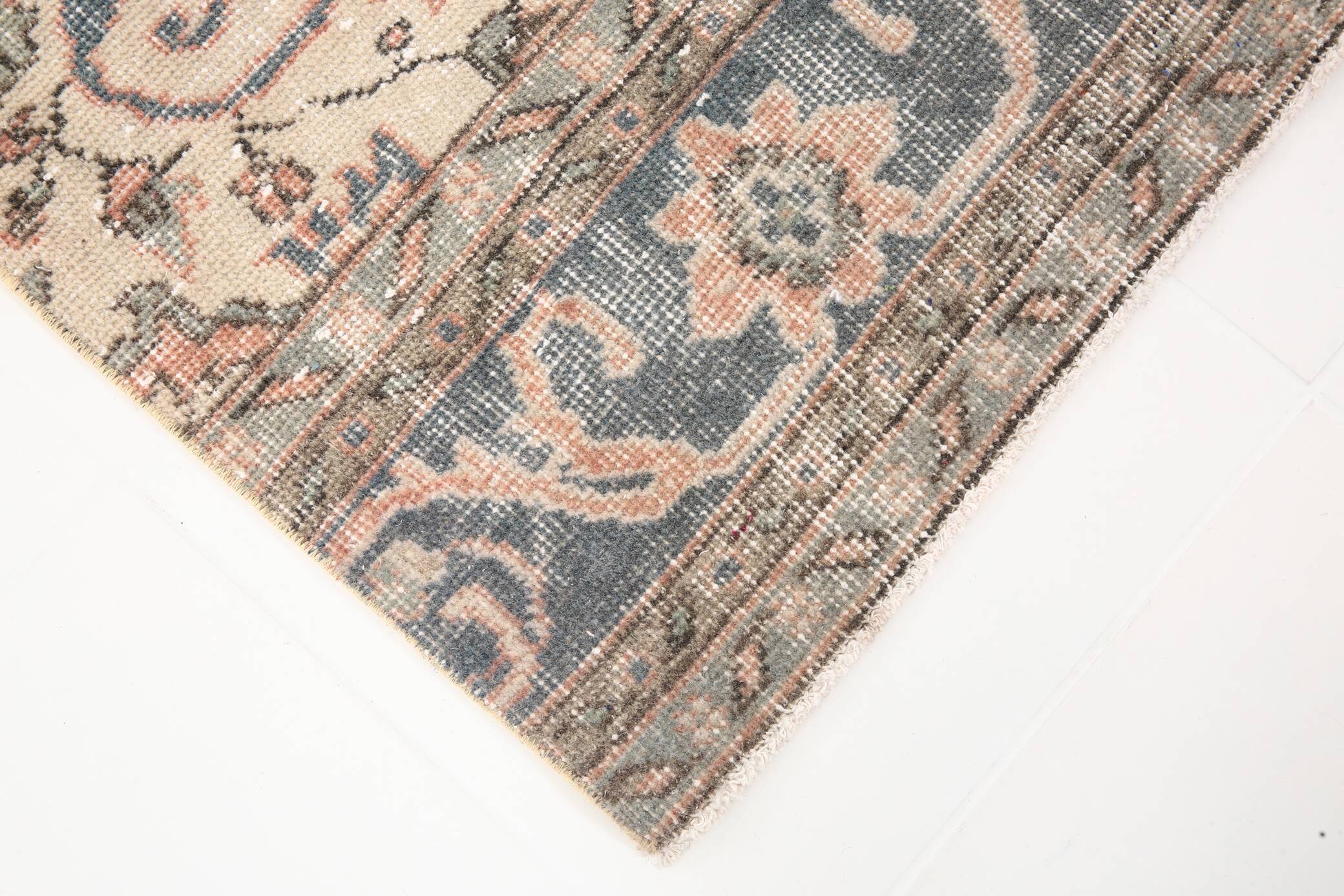 3x10 Rug For Hallway Pale Red Oriental Vintage Runner Rug 91x315Cm