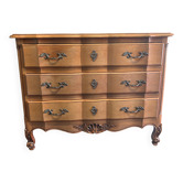 Curved 3-drawer commode in Louis XV style