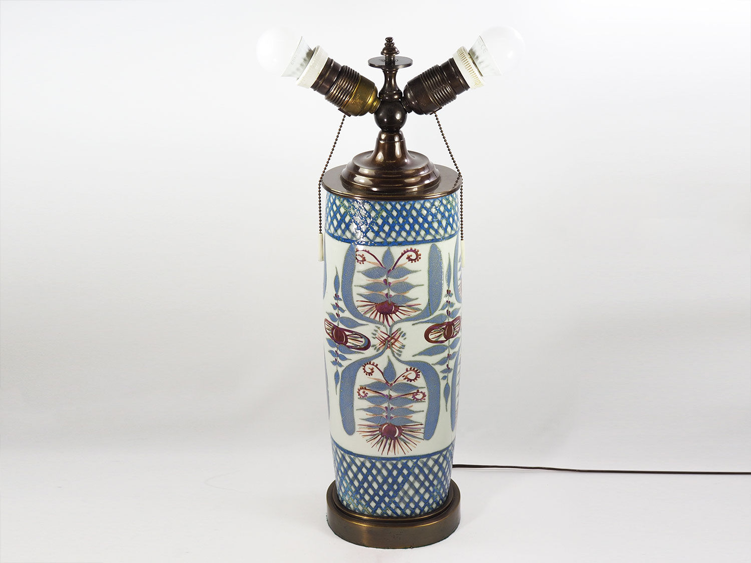 Mid-Century Ceramic Lamp by Marianne Johnson Hansen for Aluminia Faience