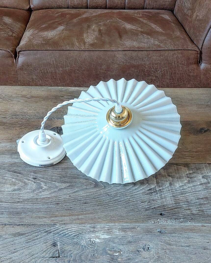 Vintage pleated pendant light