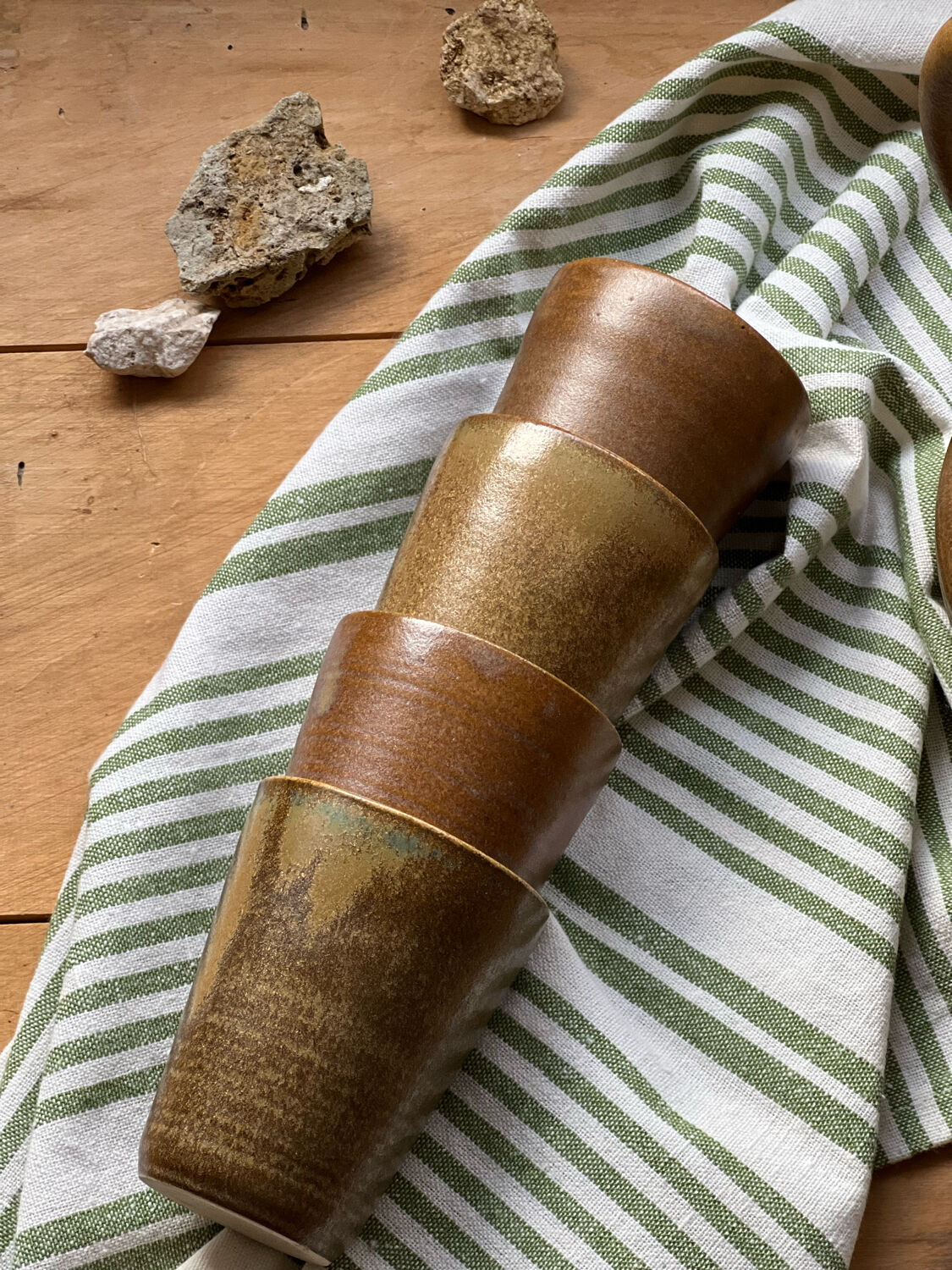 Digoin stoneware orangeade service 1960-70