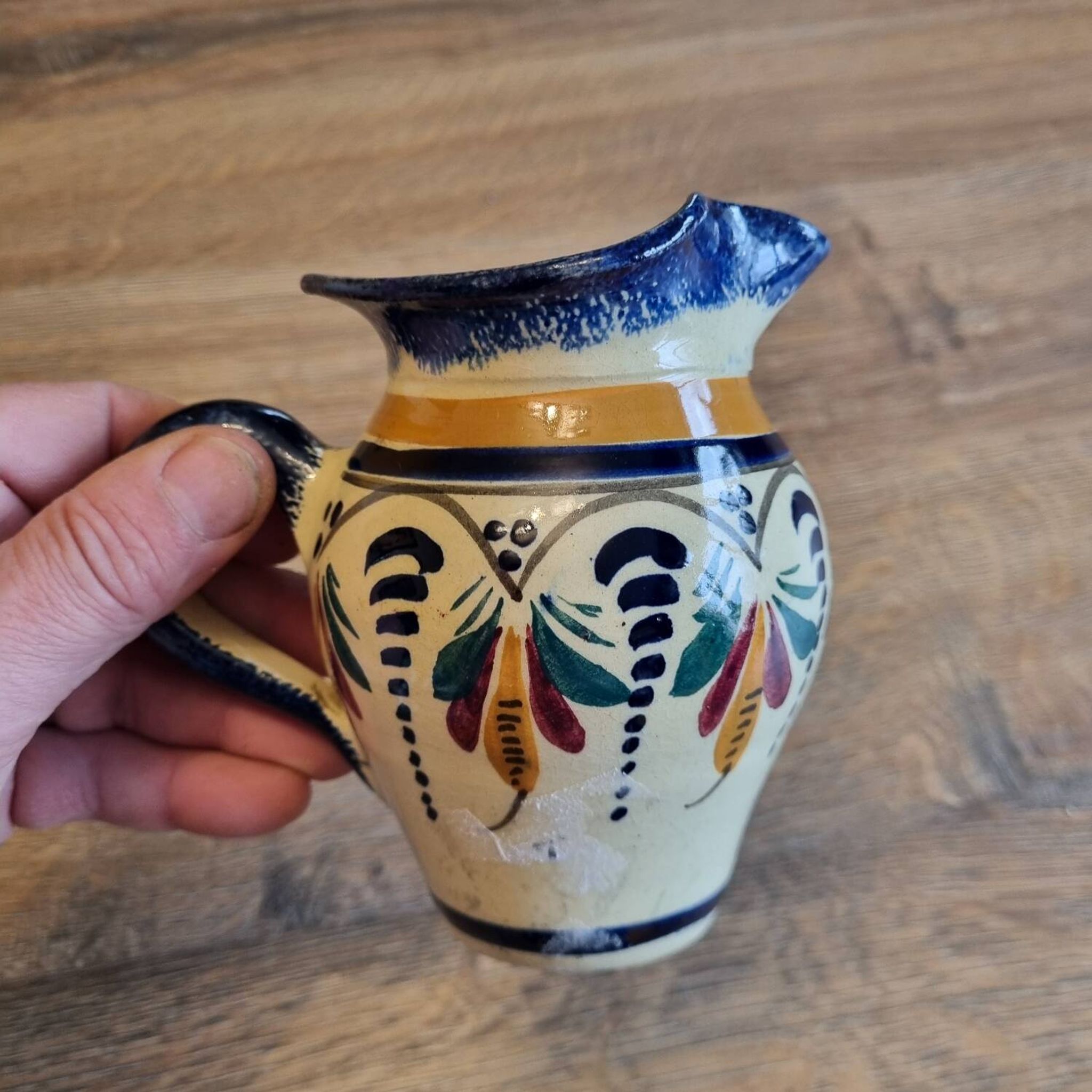 Henriot Quimper milk jug Brittany mid-20th century