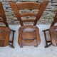 Brutalist oak chairs
