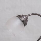 Antique Metal Frosted Glass Desk Lamp