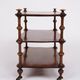 Etagere/shelf with 3 shelves - mahogany - turned columns - wheels - 19th century