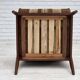 1970s, Danish armchair, teak wood, furniture wool fabric.