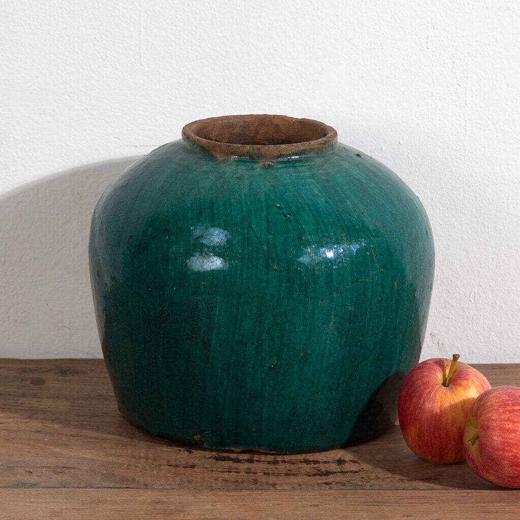 Vase ancien vert turquoise (vers 1820) #27