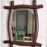 Dark wood mirror 57x45cm