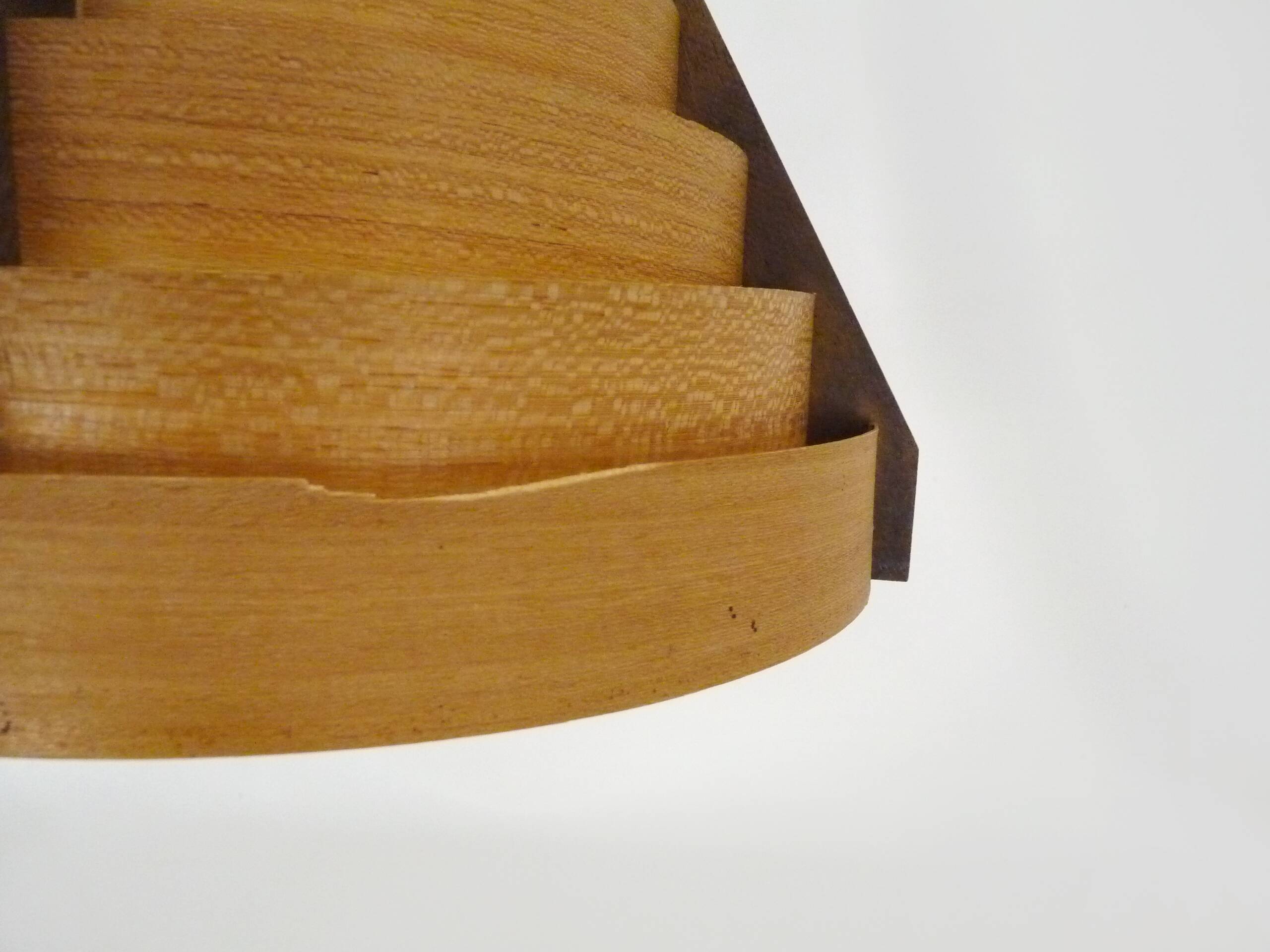 Scandinavian pendant light by Linus Bopp Limbach in pine slats. 1960s