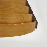 Scandinavian pendant light by Linus Bopp Limbach in pine slats. 1960s