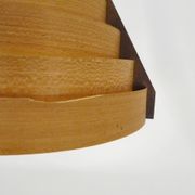 Scandinavian pendant light by Linus Bopp Limbach in pine slats. 1960s