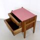 Walnut Nightstand attr. to Ico Parisi with a Pink Top and Black Drawers
