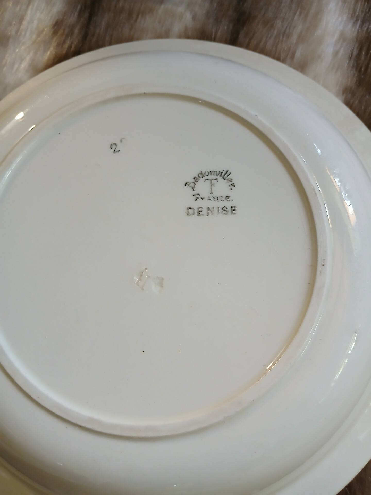 Old Badonviller plate "Denise"