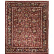 Tapis en laine florale rouge fait à la main antique persan khorassan tapis - 295x376cm