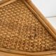 Vintage bamboo and rattan corner shelf