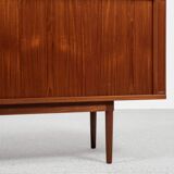 Midcentury Danish sideboard in teak with tambour doors by Løvig 1960s