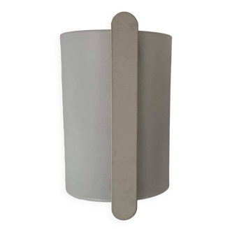 Vintage opaline glass wall light, Delmas France 1970