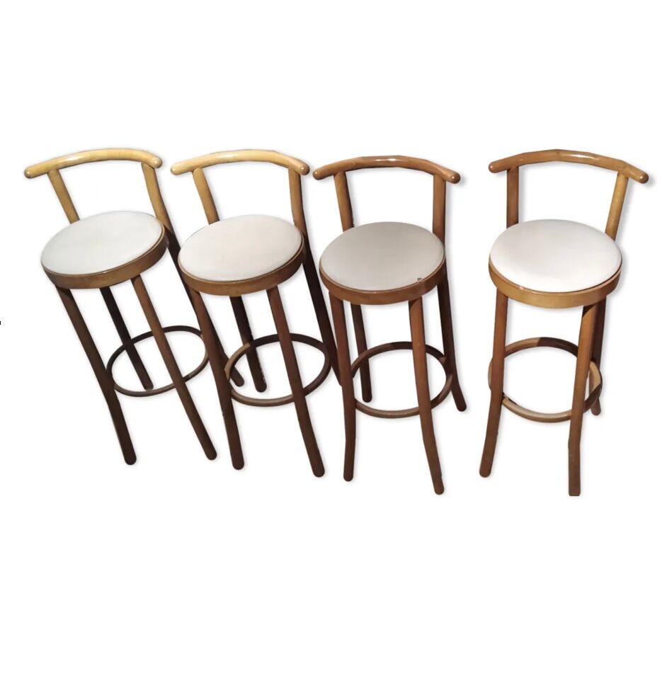 Set of 4 Baumann bar stools