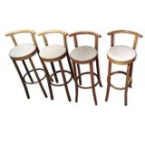 Set of 4 Baumann bar stools