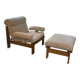 Fauteuil et repose-pieds Rolf Benz, Allemagne, années 1980