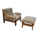 Fauteuil et repose-pieds Rolf Benz, Allemagne, années 1980
