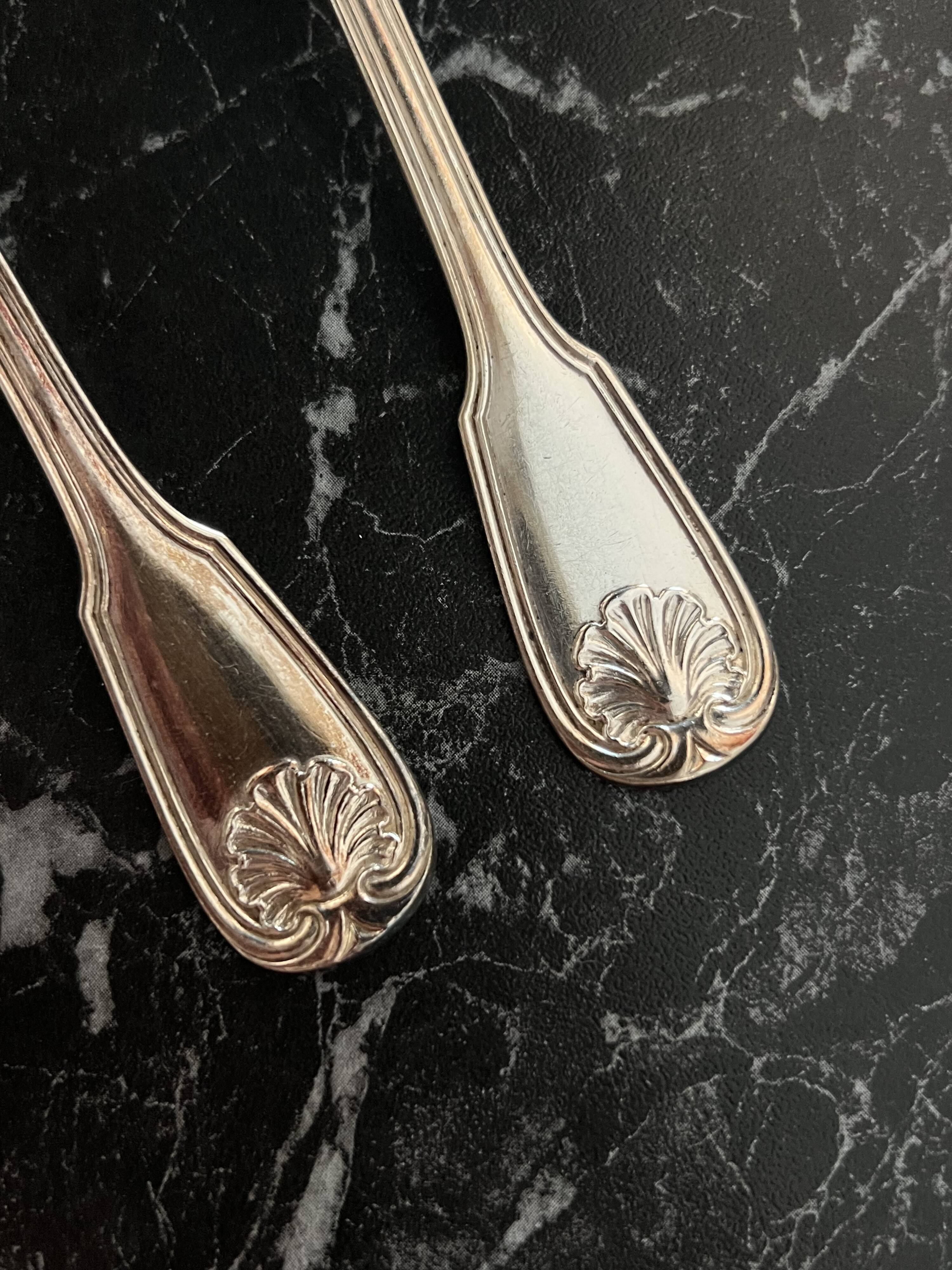 Set of 6 Christofle silver plated soup spoons - Vendôme Coquillage
