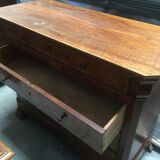 Old chest of drawers made of walnut ronce