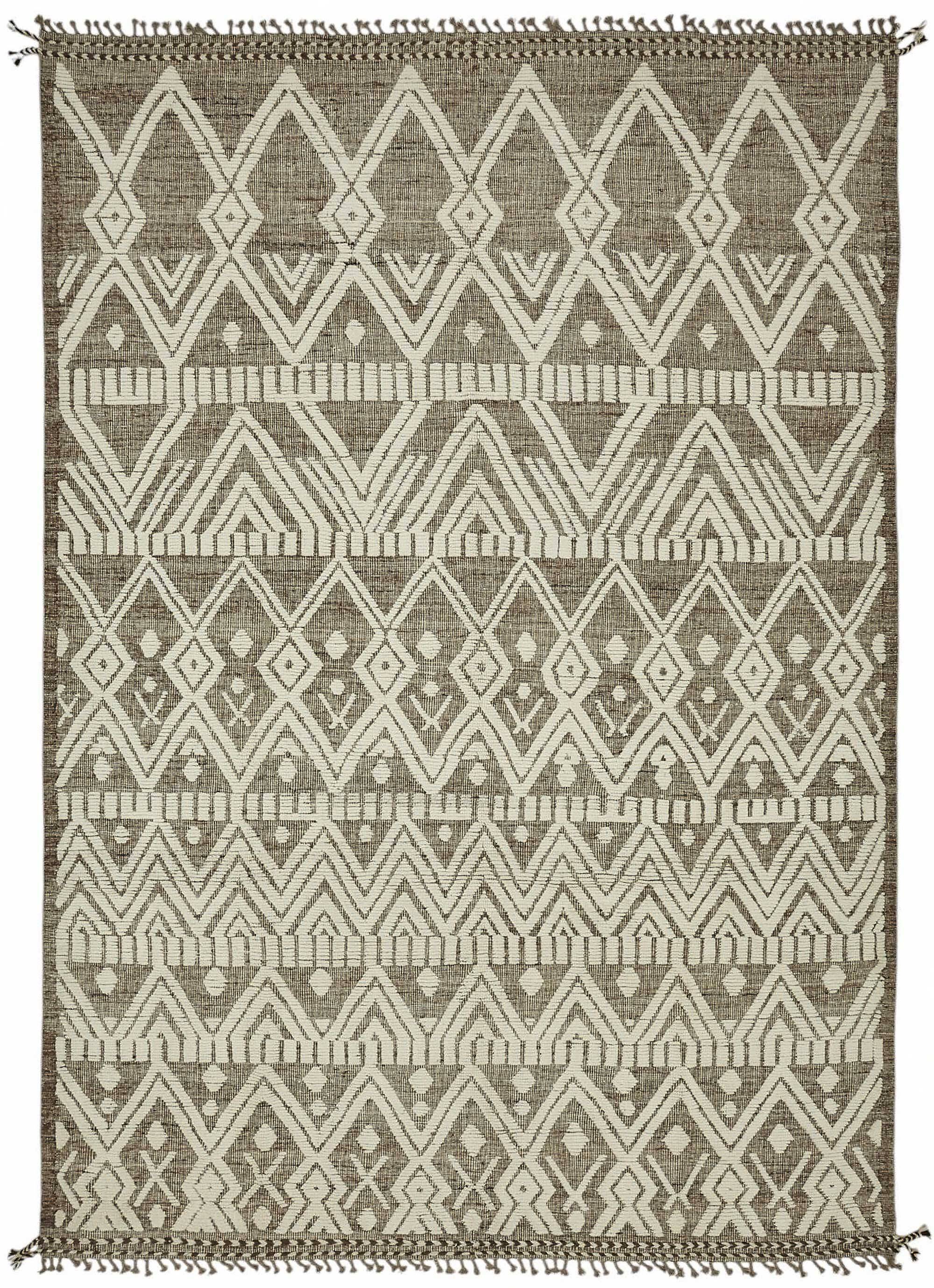 Handmade Turkish One of a Kind 297 cm x 430 cm Beige Wool Carpet