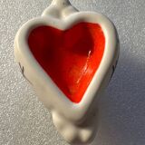Salière poivrière vintage années 50 - céramique- formes cœurs