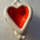 Vintage 50s salt and pepper shaker - ceramic - heart shapes