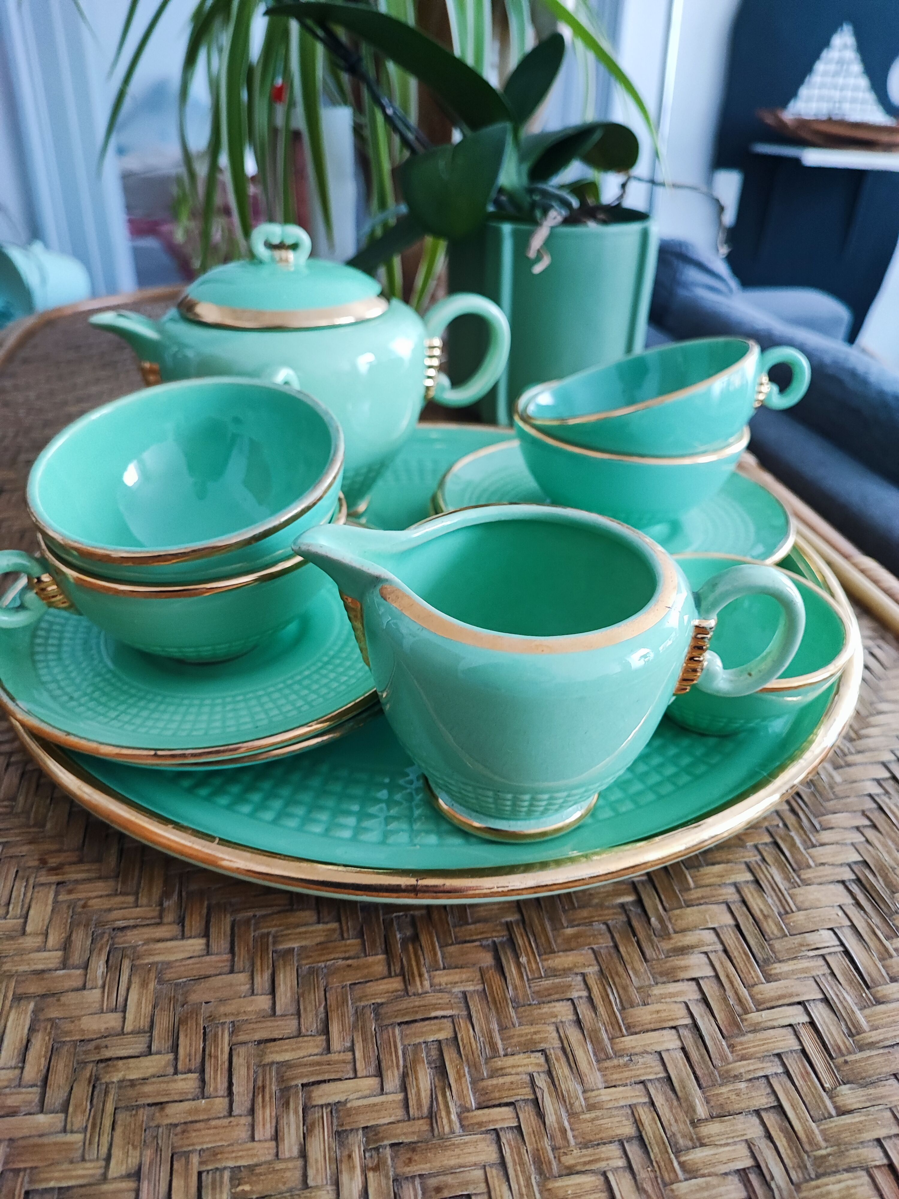 Old Saint Clement art deco coffee service