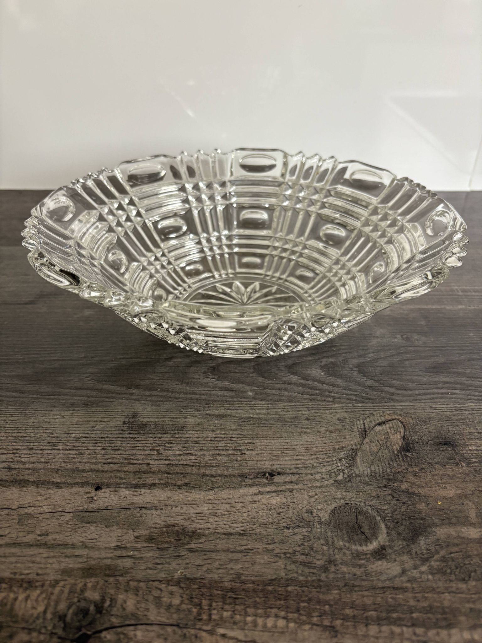 Vintage pressed glass fruit bowl