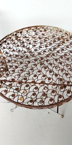 Set table and 2 garden chairs