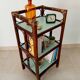 Vintage stand shelf in bamboo and rattan