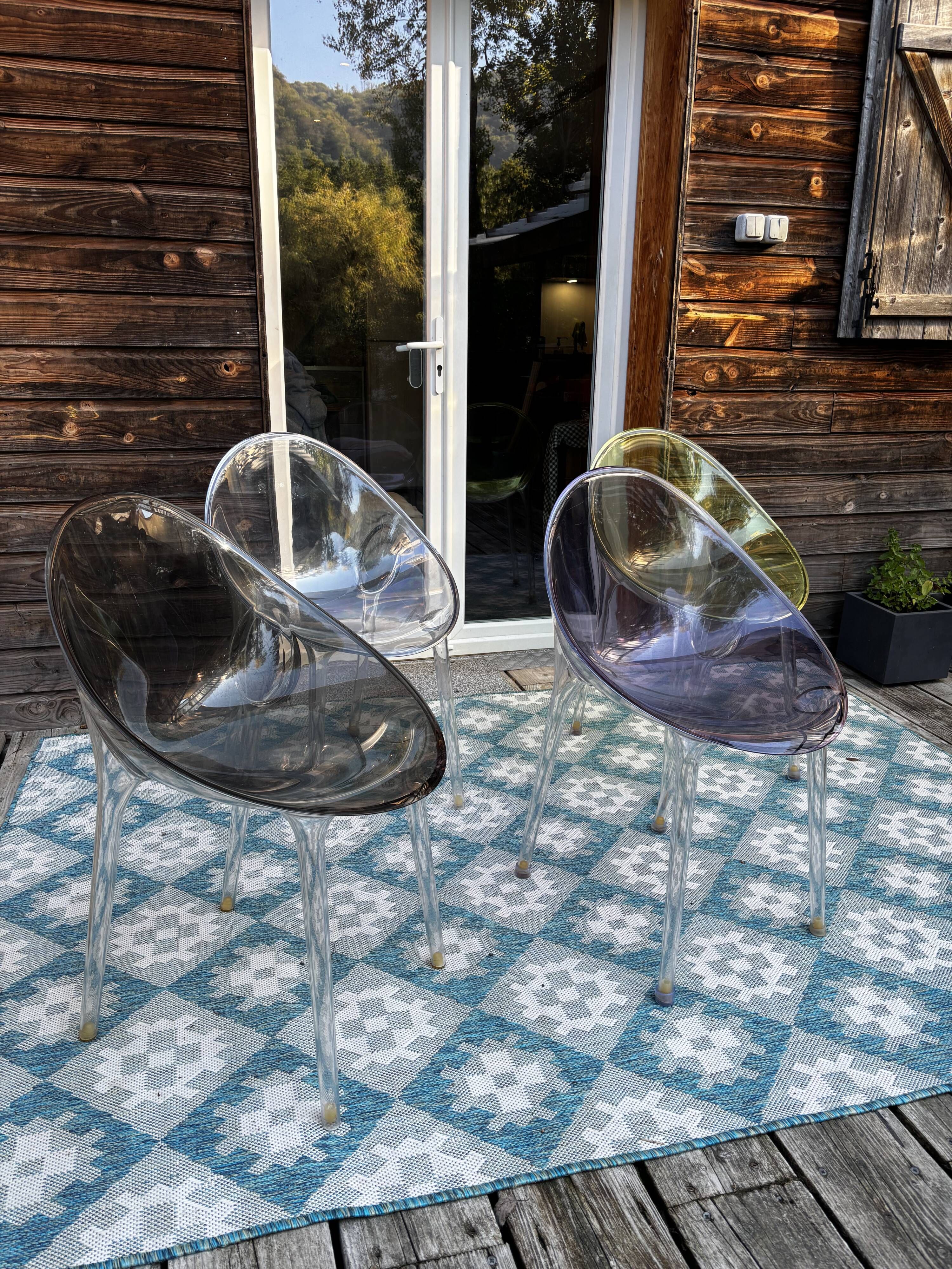 4 chaises Kartell  ‘Mr Impossible’ par Philippe Starck