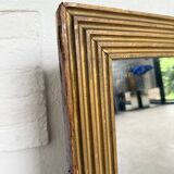 19th century rectangular gilded channel mirror