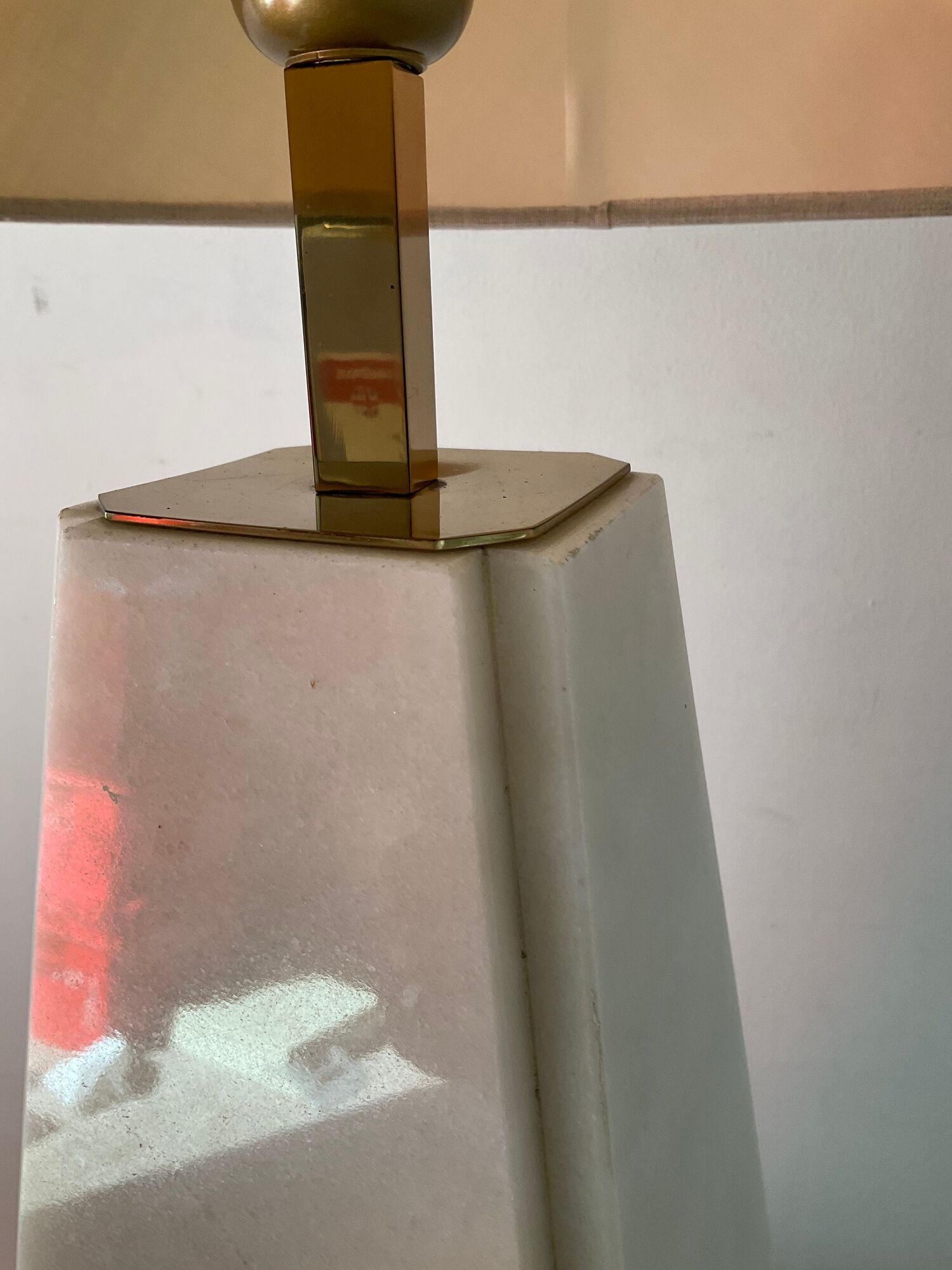 Lamp by Camille Breesch in marble 70s