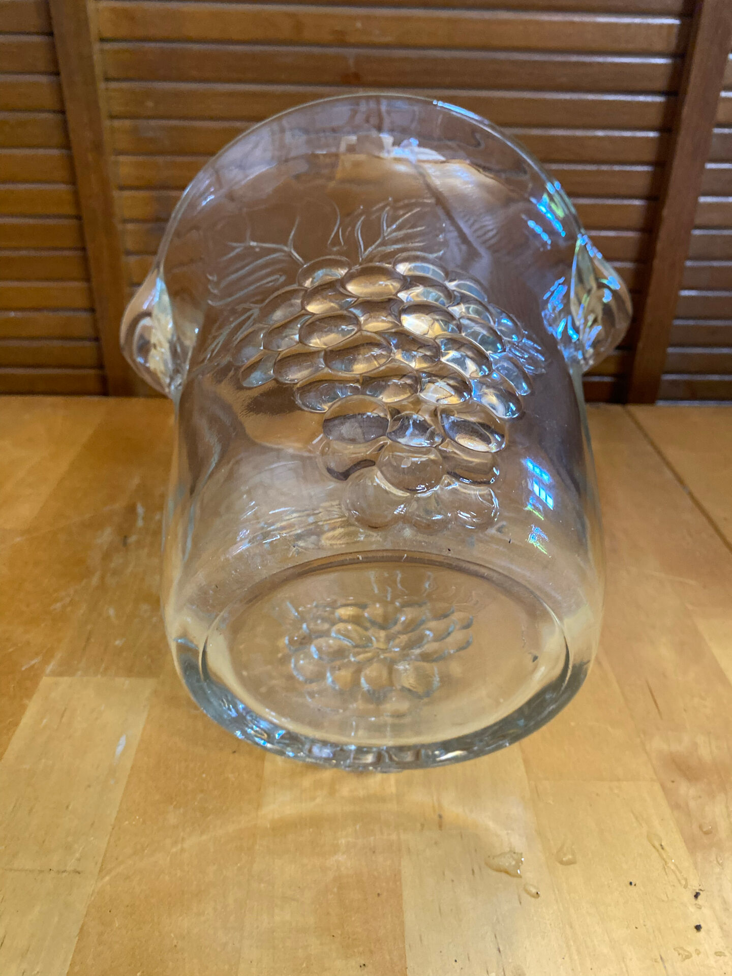 Champagne bucket chiller crescendo glass mould decor grape wine