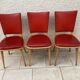 3 chairs in red Skaï